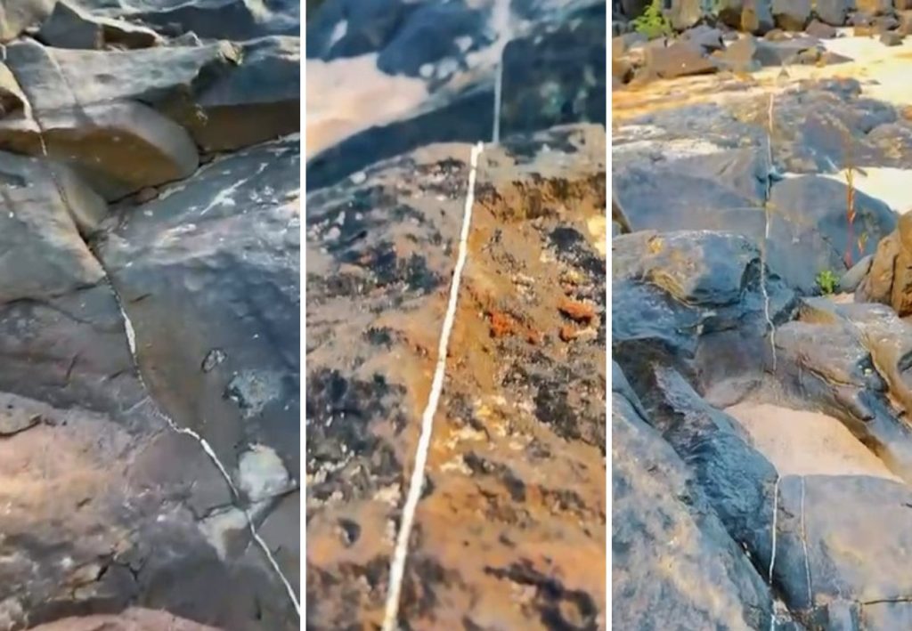 Rochas com ‘linhas misteriosas’ às margens do Rio Tocantins têm cerca de 200 milhões de anos, diz geólogo