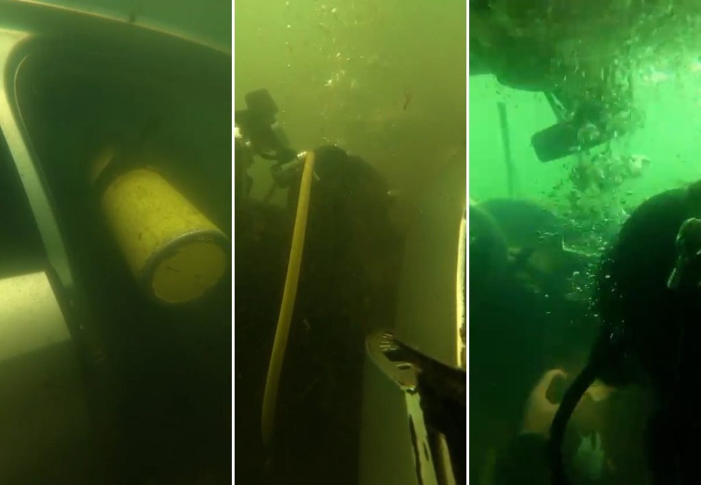 Vídeo mostra carro sendo retirado do lago de Palmas após descer píer e deixar motorista morto